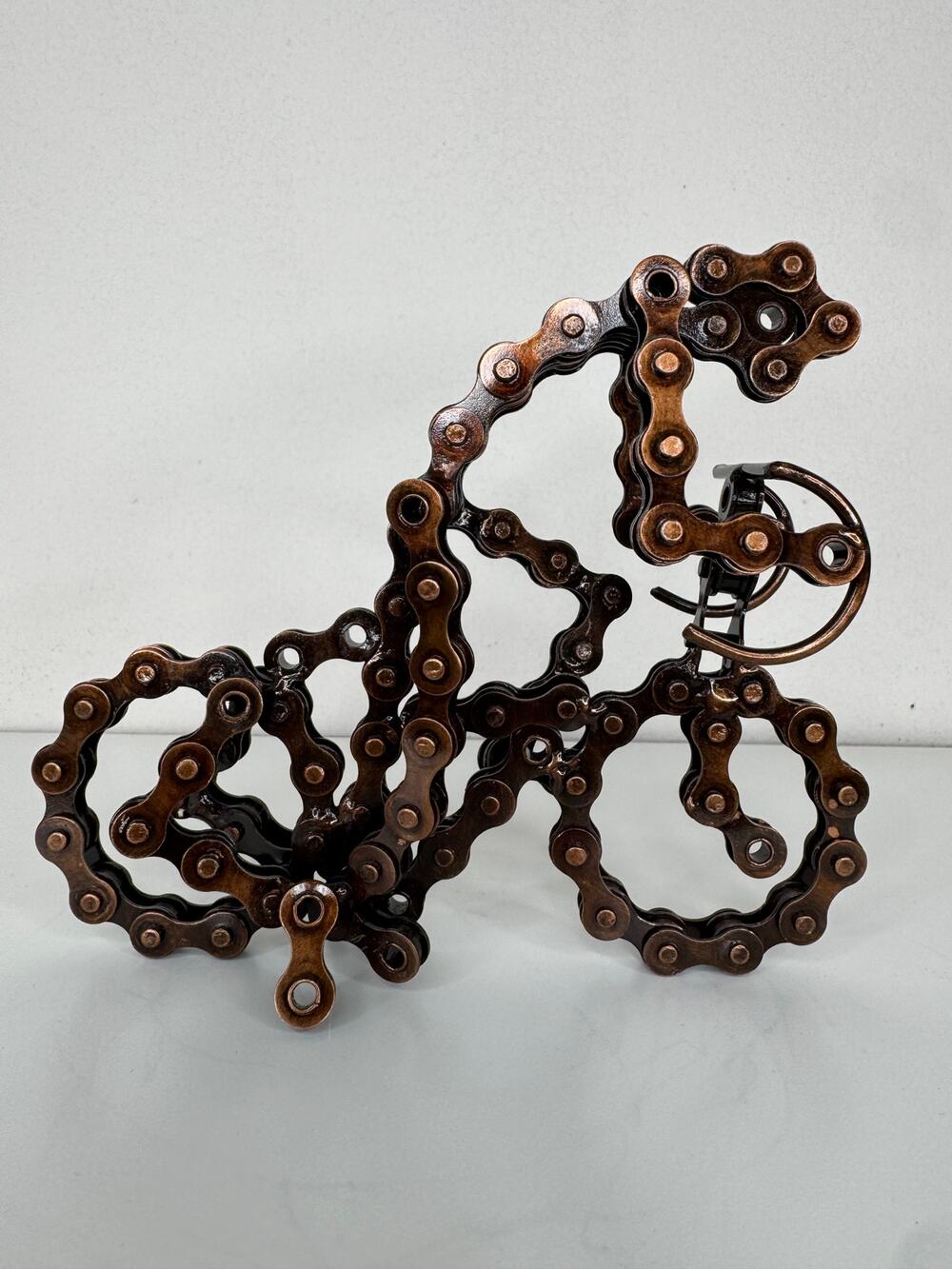 Bike Chain Bicycle Sculpture Metal Art Industrial Cyclist Bike Lover Decor